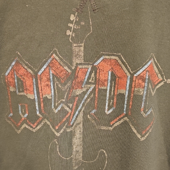 AC/DC Gray Sweatshirt Classic Rock Hoodie Men Xl Music - Picture 2 of 6